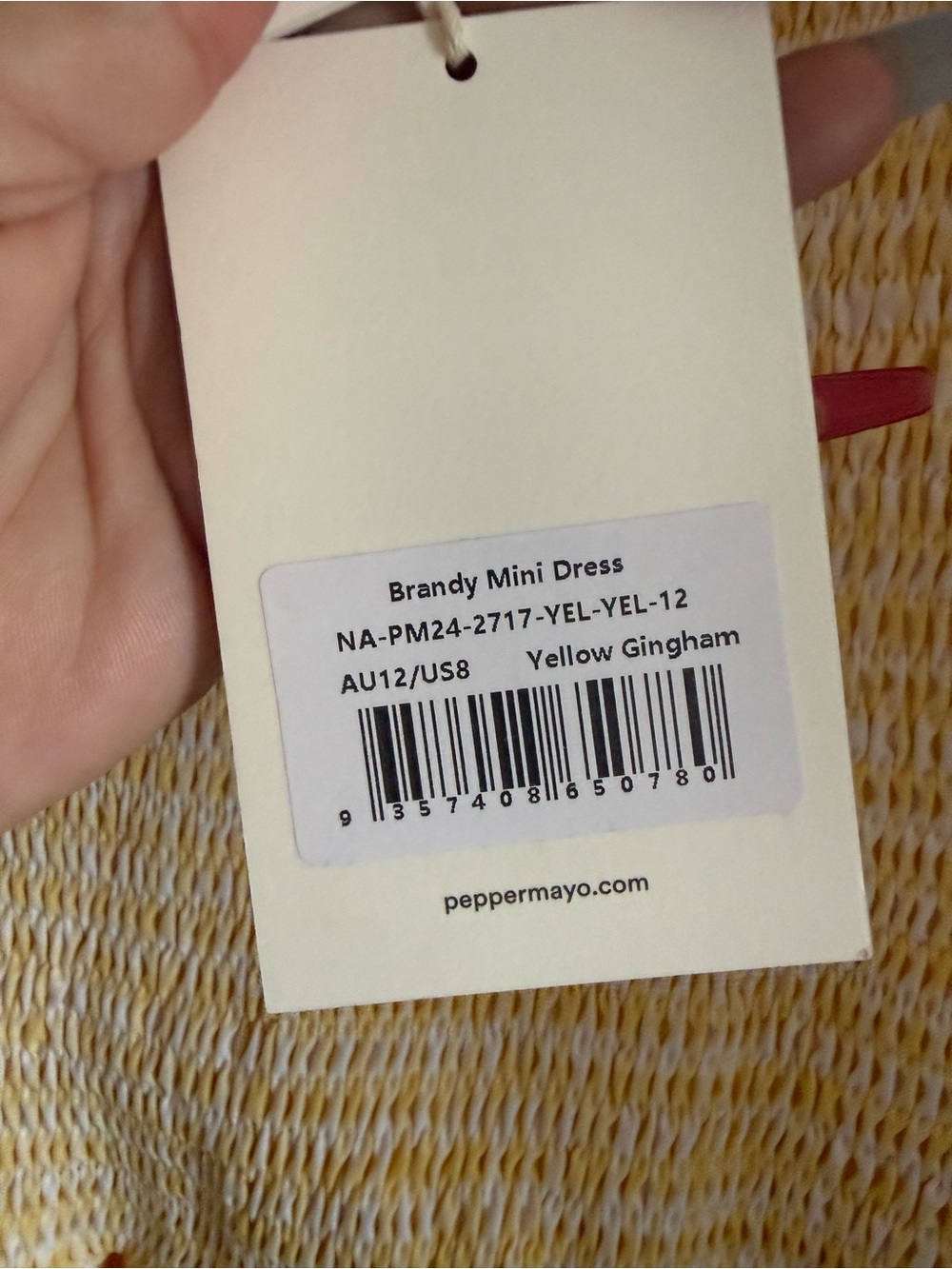 Peppermayo Yellow Gingham Mini Dress - Picture 6 of 7